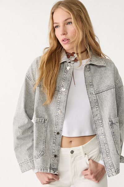 Stradivarius Denim jacket with pockets
