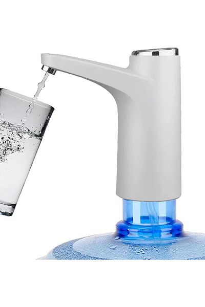 AWH 5 Gallon Water Dispenser, Electronic Drinking Pump for Home, Office, Outdoor Activities (White)