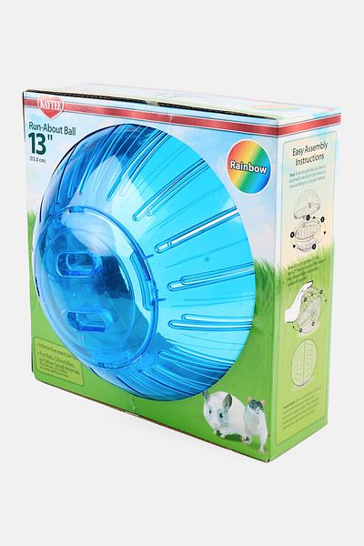kaytee Run-about Ball Animal Silent Spinner 13 Inch Wheel, Assorted