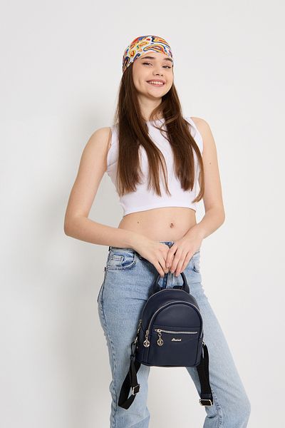 morpelikan Women's Navy Blue Four Compartment Backpack