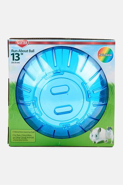 kaytee Run-about Ball Animal Silent Spinner 13 Inch Wheel, Assorted