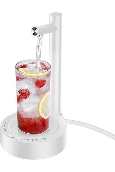 AWH Desktop Water Dispenser, Portable USB Charging Automatic Pump for 5 Gallon (White)