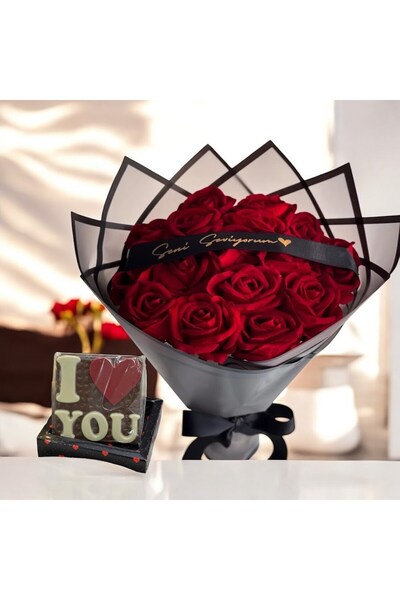 Masalsı Concept Sevgiliye Özel Set Sevgililer Günü Hediyesi 14 Adet Yapay Gül...