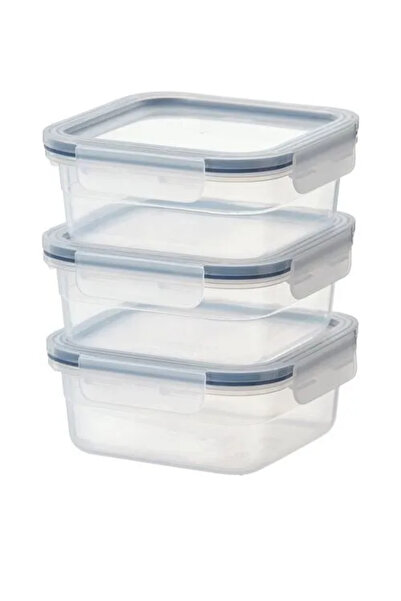 IKEA Multi-Purpose 3 Pieces 750 ml Square Plastic Storage Container