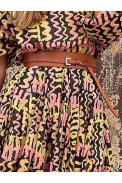 Kemerix Women's Tan Spiral Belt
