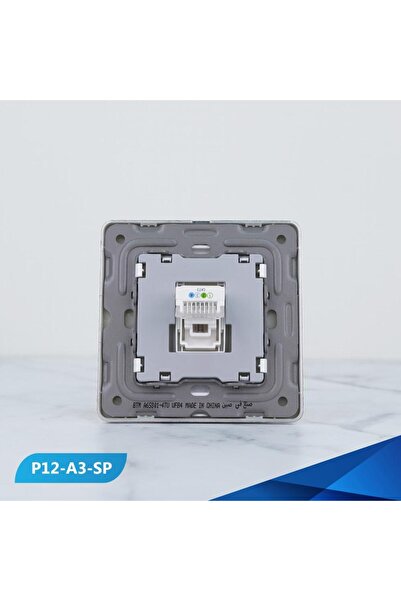 Btm مقبس هاتف فردي، أزرق وفضي - 3 قطع