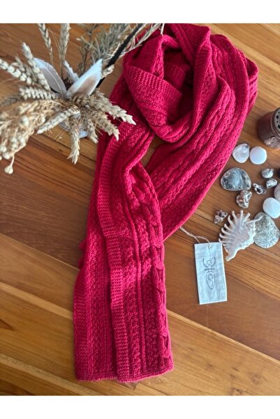 Chinko ALPAKA YÜNLÜ SAÇ ÖRGÜLÜ  UNISEX  JAKARLI ATKI