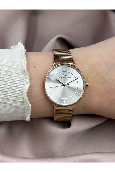 JG. Polo Club Rose Gold Wicker Jg. Polo Club Women's Watch