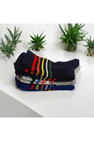 HAYEL 3 чифта многоцветни унисекс детски тенис чорапи за момичета и момчета, високо качество