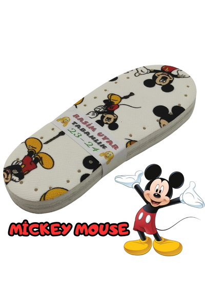 Rasim Uyar 5 Çift Mickey Mouse Desenli 3 Katmanlı Çocuk Patik Tabanı - Hazır ...