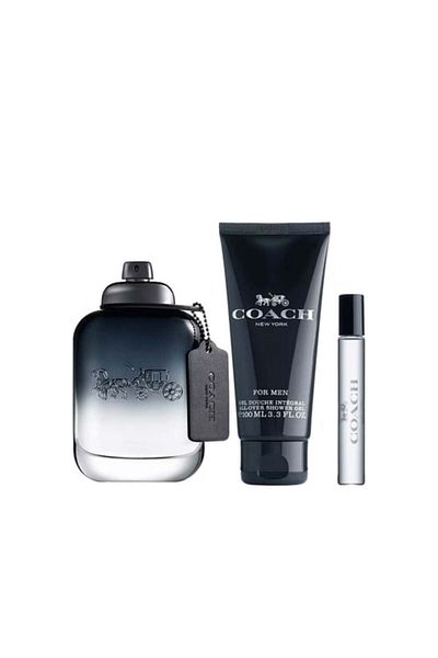 Coach New York 3 Piece Cologne Gift Set for Men, Eau de Toilette Spray, 3.3 oz