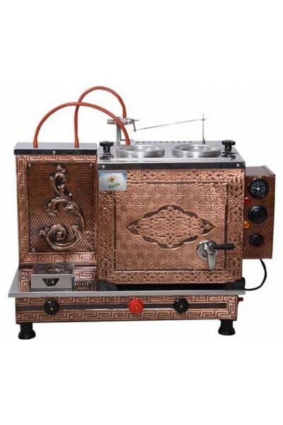 SAFİR Safir 2 Demlikli Bakır Elektrik Tüplü Tam Otomatik Çay Kazanı Bakır Çay...
