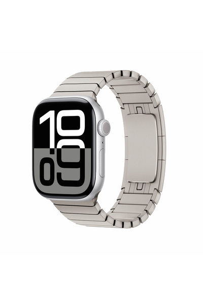 UnDePlus Apple Watch 42/44/45/46/49mm Kordon Baklalı Metal Kordon 2/3/4/5/6/s...