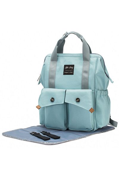 Little Story Elite Diaper Bag w / Stroller Hooks & Changing mat - Blue