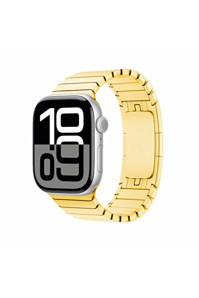 UnDePlus Watch 44/45/46/49mm Kordon Baklalı Metal Kordon 2/3/4/5/6/se/7/8/9/1...