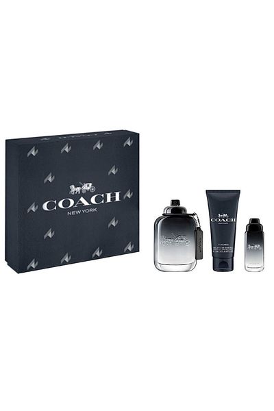Coach New York 3 Piece Cologne Gift Set for Men, Eau de Toilette Spray, 3.3 oz