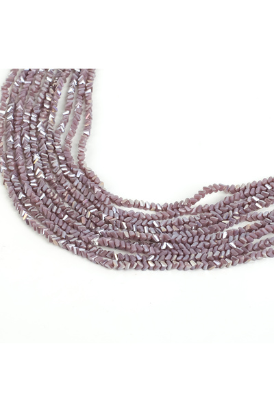 yfhobi 1 Dizi (110-120Adet) - 4 mm Üçgen Kristal Cam Boncuk Dizisi Mat Janjan...