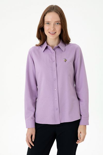 U.S. Polo Assn. Cămașă de bază cu mânecă lungă liliac 50271935 -vr034