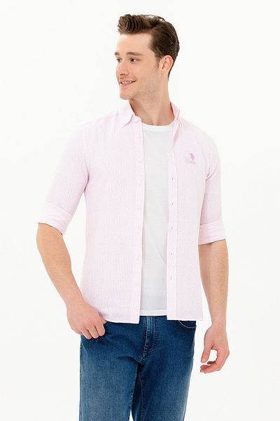 U.S. Polo Assn. Ανδρικό μακρυμάνικο πουκάμισο Magnolia - 50264380-VR211