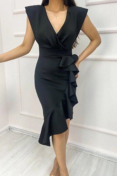 Deafox Šaty s potápěčskou tkaninou mimo ramena