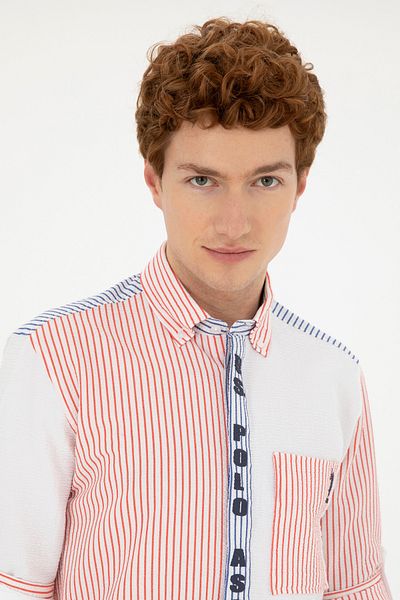 U.S. Polo Assn. Men's Red Long Sleeve Shirt 50283728 -Vr030