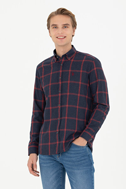 U.S. Polo Assn. Erkek Lacivert Uzun Kollu Gömlek 50279436-VR033