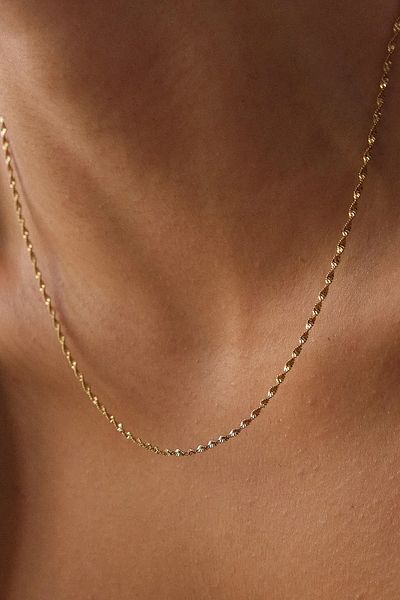 ByFlorya Jewelry Singapore Chain Steel Thin Necklace - 1mm Elegant Minimal Design, 45cm