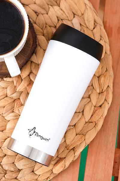 Penguen Mug Thermos - 400 ml |   Leak-Proof, Double-Lined, Vacuum Insulated, Stainless Steel
