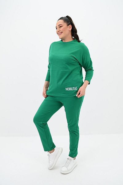 Koza Butik Дамски анцуг с голям щампа с детайли 8102-24