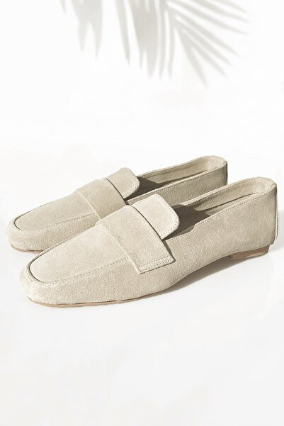 BRITY Дамски мокасини от естествена кожа и велур