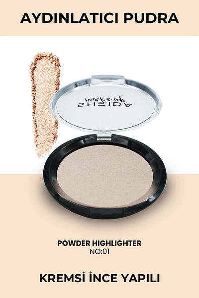 Sheida Brightening Highlighter - Creamy, Fine Structure Containing Argan Oil and Vitamin E, New Formula