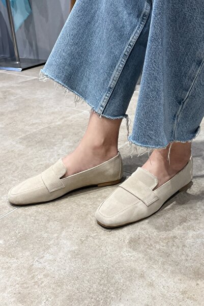 BRITY Дамски мокасини от естествена кожа и велур