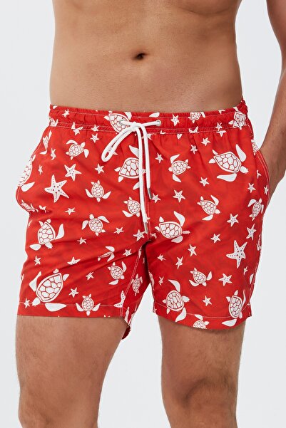 redowl Caretta Desenli Şort Mayo