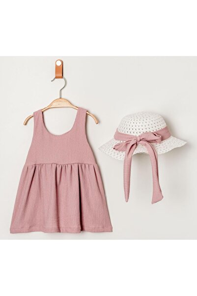 Chicsy Baby فستان للفتيات الصغيرات مع قبعة مضلعة حلوة