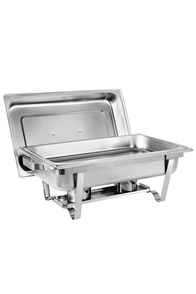 Cady One Buffet Dish To Serve And Keep Food Hot, Silver