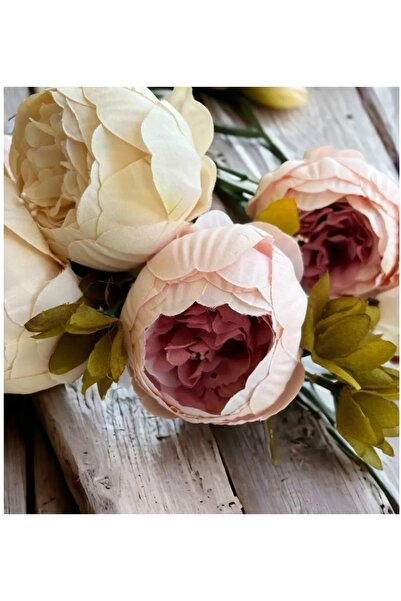 Artificial Pink Marseille Rose Bouquet 50cm 8 Heads Vase Flower Pot Special Day Valentine's Day