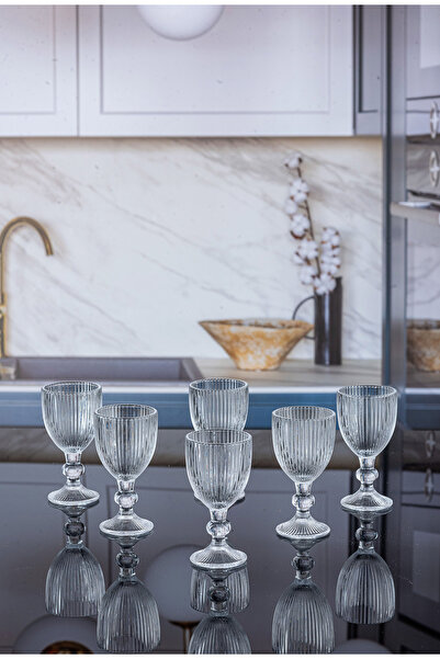 ORTAKÖYCENNETİ Set of 6 Coffee Side Water Glass Goblet Mug