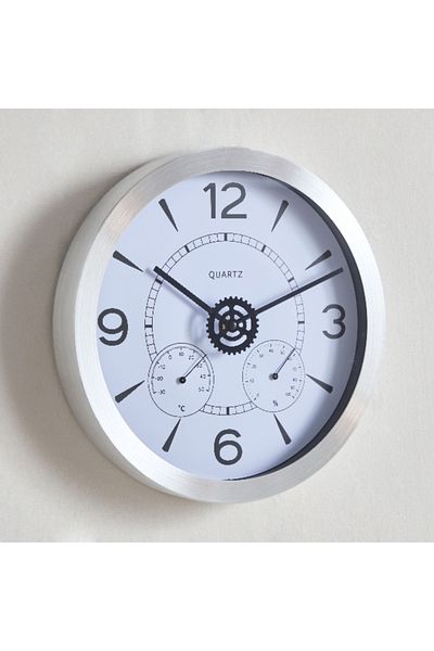 Home Box Mason Clock with Thermometer and Hygrometer - 30x4.2 cm