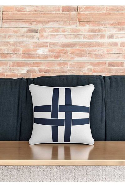 LUX VIE Husă de pernă decorativă marină imprimată pe două fețe