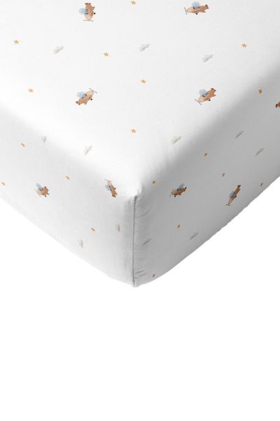 Casadora Baby Happy Tony 100% Cotton Satin Baby Fitted Sheet Set - 70X140 cm 35X45 cm