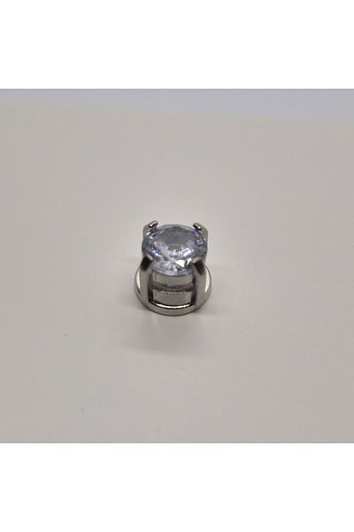 Set Stainless Steel Round Zircon Stone Magnet Earrings