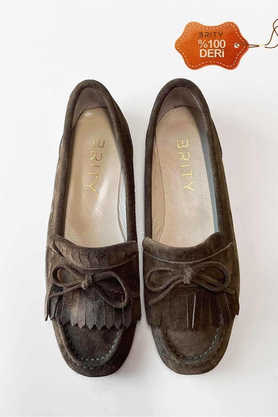 BRITY Жіночі замшеві мокасини з натуральної шкіри