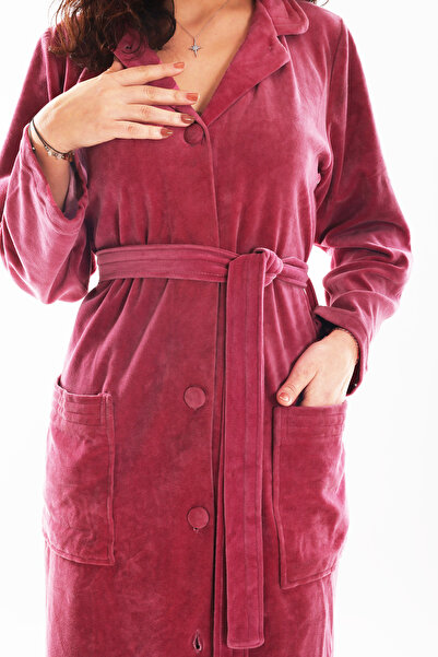 ASN concept Niki Velvet Dried Rose Dressing Gown (with Large Size Option)