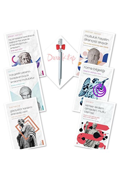 Destek Yayınları Stoacı Felsefeciler, Epikür - Roma Bilgeliği - Seneca - Cicero +2 (6 Kitap), CAPRİCE KALEM HEDİYE