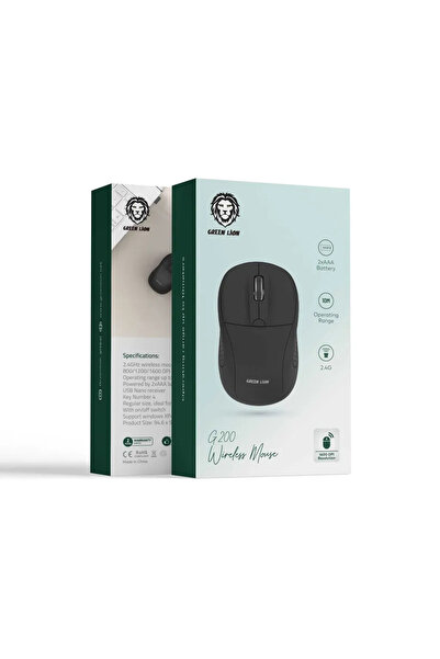 Green Lion ماوس لاسلكي G200 - أسود