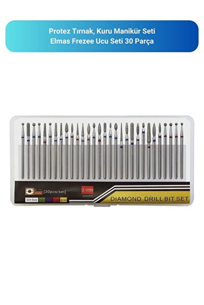 ROSALIND 30 Parça Protez Tırnak,kuru Manikür Seti - Elmas Freze Ucu Seti