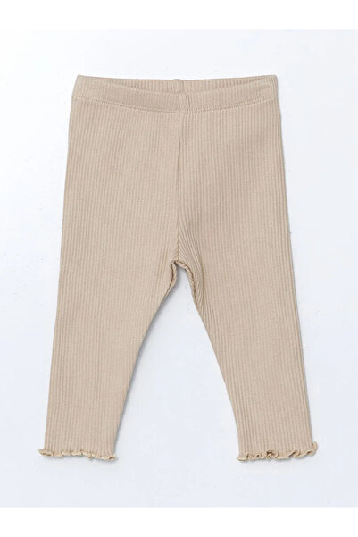 LC Waikiki Lcw Baby Ecru Embroidered Baby Girl T-Shirt and Sweatpants 2-Piece