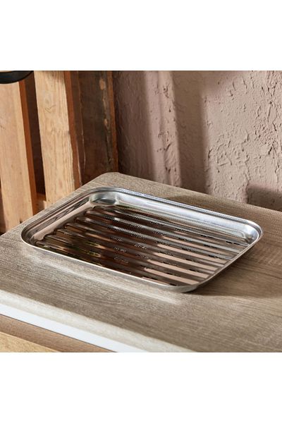 Home Box BarbeQ Grill Steel Topper Tray - 34.6x24.3 cm