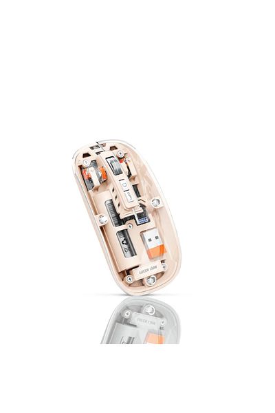Green Lion Transparent Mouse 2 1600Dpi - Pink