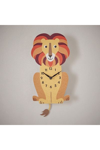 Home Box Playland Lion Pendulum Wall Clock - 25.8x36 cm